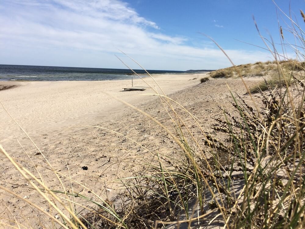 Der Strand in der Nähe von Luxusferienhaus Nr. 406.