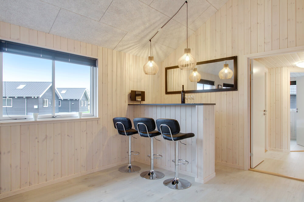 Das Ferienhaus 407 ist mit eigener Bar ausgestattet