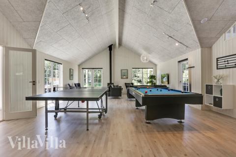 Das Luxusferienhaus 419 für 24 Personen hat einen großen Aktivitätsraum mit u. a. Billard und Darts