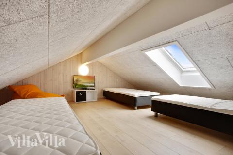 Einige der 30 Schlafgelegenheiten befinden sich im Luxusferienhaus Nr. 430 auf dem ausgebauten Dachboden