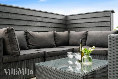 Große Terrasse am Luxusferienhaus Nr. 430 in Fünen und seine Inseln.