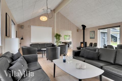 Die Couchecke im Luxusferienhaus Nr. 438 in Nordseeland.