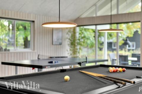 Das Luxusferienhaus 438 für 30 Personen hat einen großen Aktivitätsraum mit u. a. Billard und Darts