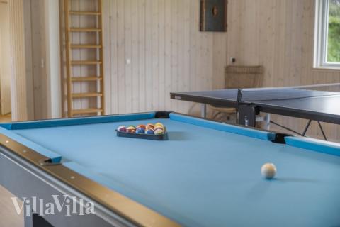 Das Luxusferienhaus 440 für 24 Personen hat einen großen Aktivitätsraum mit u. a. Billard und Darts