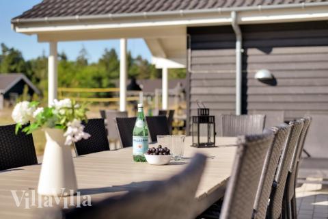 Das Luxusferienhaus Nr. 436 hat eine tolle Terrasse, die mit hochwertigen Gartenmöbeln für 30 Personen ausgestattet ist.