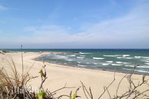 Der herrliche Strand in der Nähe von Luxusferienhaus Nr. 436 bei Nordseeland.