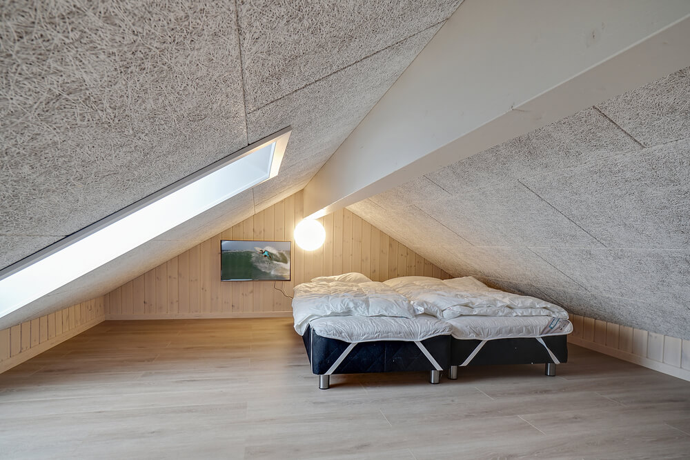 Einige der 10 Schlafgelegenheiten befinden sich im Luxusferienhaus Nr. 719 auf dem ausgebauten Dachboden