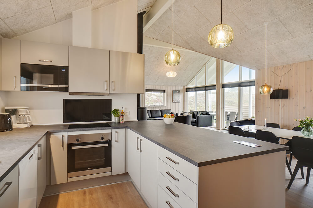 Die Küche im Luxusferienhaus Nr. 719 ist gut eingerichtet.