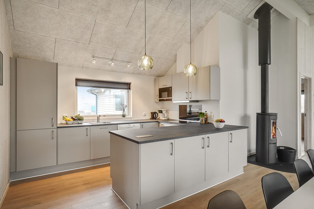 Gut ausgestattete Küche im Luxusferienhaus Nr. 719 in Deutschland.
