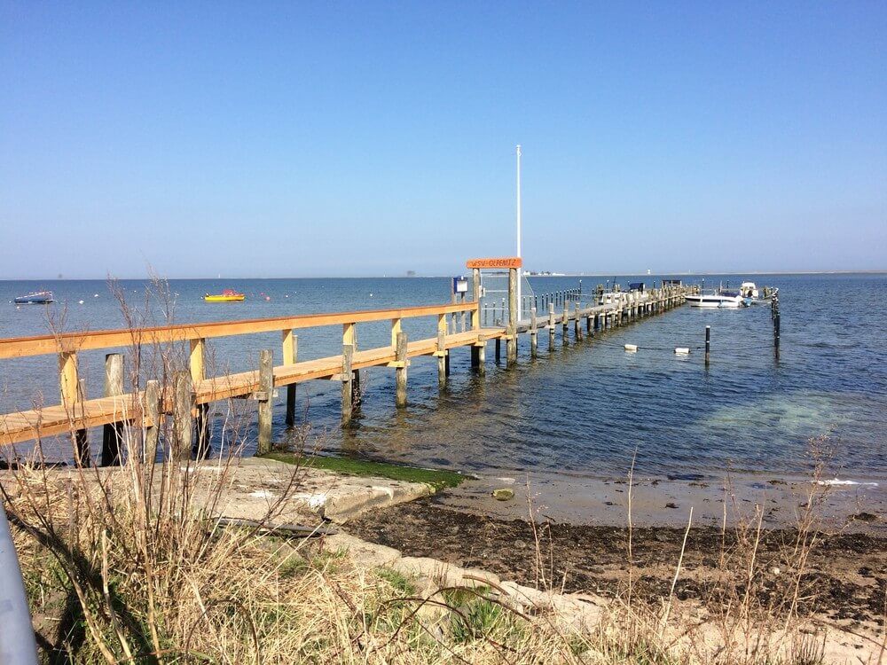 Der Strand in der Nähe von Luxusferienhaus Nr. 725 in Deutschland lädt zum Spazierengehen ein.