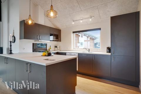 Die Küche im Luxusferienhaus Nr. 724 ist gut eingerichtet.