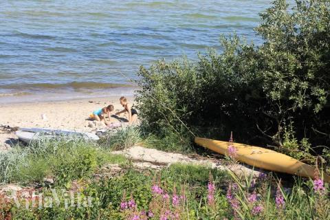 Der Strand in der Nähe von Luxusferienhaus Nr. 443.