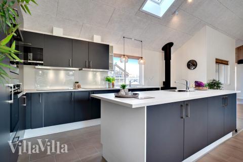 Die Küche im Luxusferienhaus Nr. 455 ist gut eingerichtet.