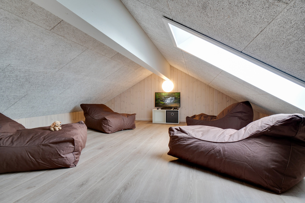Einige der 20 Schlafgelegenheiten befinden sich im Luxusferienhaus Nr. 456 auf dem ausgebauten Dachboden
