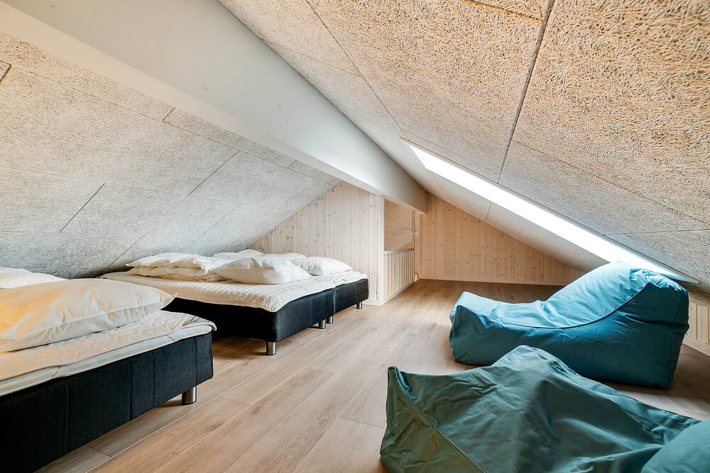 Einige der 18 Schlafgelegenheiten befinden sich im Luxusferienhaus Nr. 473 auf dem ausgebauten Dachboden