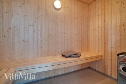 Genießen Sie die heiße Sauna im Luxusferienhaus Nr. 467 für 30 Personen