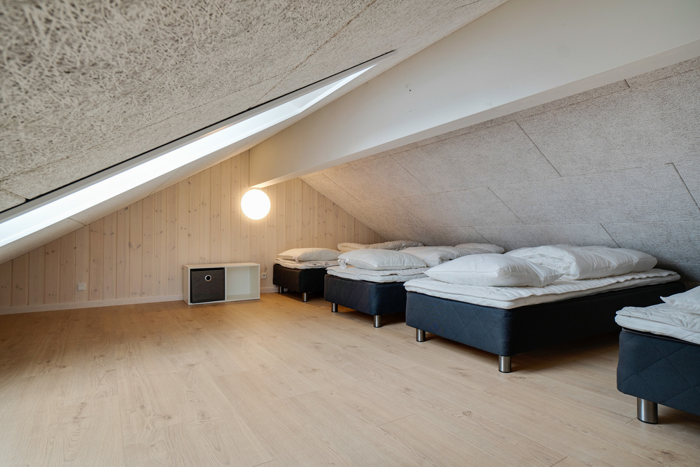 Einige der 20 Schlafgelegenheiten befinden sich im Luxusferienhaus Nr. 465 auf dem ausgebauten Dachboden
