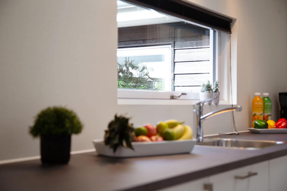 Die Küche im Luxusferienhaus Nr. 452 ist gut eingerichtet.