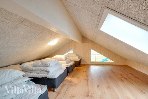 Einige der 20 Schlafgelegenheiten befinden sich im Luxusferienhaus Nr. 474 auf dem ausgebauten Dachboden