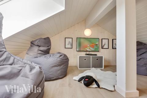 Einige der 20 Schlafgelegenheiten befinden sich im Luxusferienhaus Nr. 476 auf dem ausgebauten Dachboden