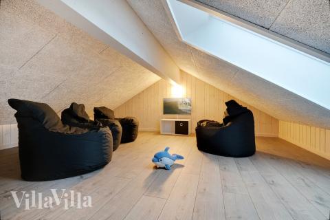 Einige der 26 Schlafgelegenheiten befinden sich im Luxusferienhaus Nr. 462 auf dem ausgebauten Dachboden