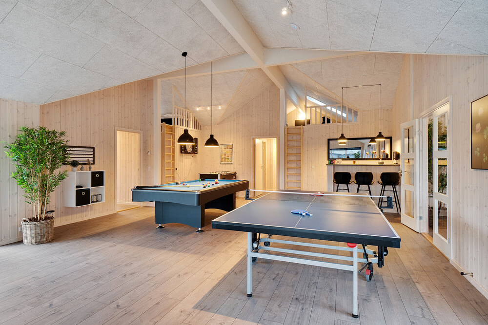 Das Luxusferienhaus 462 für 26 Personen hat einen großen Aktivitätsraum mit u. a. Billard und Darts