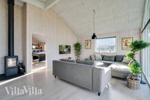 Die Couchecke im Luxusferienhaus Nr. 478 in Westjütland.