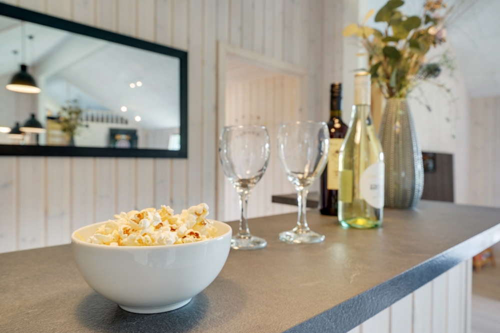 Die tollen Ferienhäuser sind unter anderem mit einer Bar ausgestattet, wie in diesem Luxusferienhaus 470 in Lolland/Falster/Mön