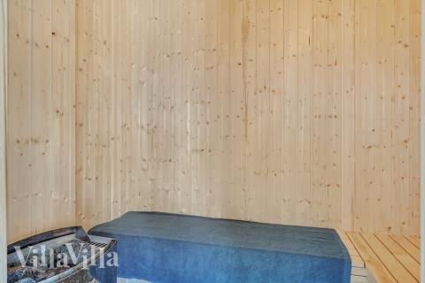 Genießen Sie die heiße Sauna im Luxusferienhaus Nr. 480 für 24 Personen