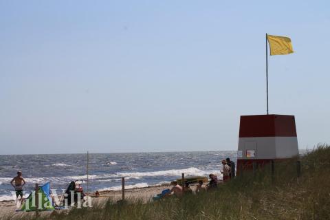 Der Strand in der Nähe von Luxusferienhaus Nr. 481.