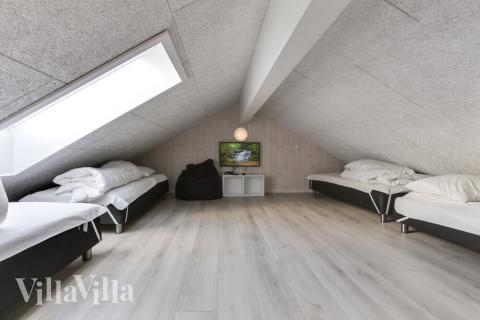 Einige der 16 Schlafgelegenheiten befinden sich im Luxusferienhaus Nr. 481 auf dem ausgebauten Dachboden