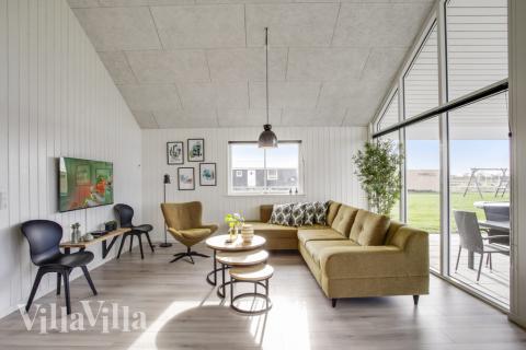 Die Couchecke im Luxusferienhaus Nr. 489 in Ostjütland.