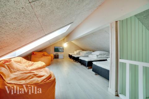 Einige der 18 Schlafgelegenheiten befinden sich im Luxusferienhaus Nr. 484 auf dem ausgebauten Dachboden