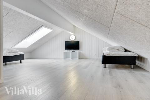 Einige der 20 Schlafgelegenheiten befinden sich im Luxusferienhaus Nr. 486 auf dem ausgebauten Dachboden