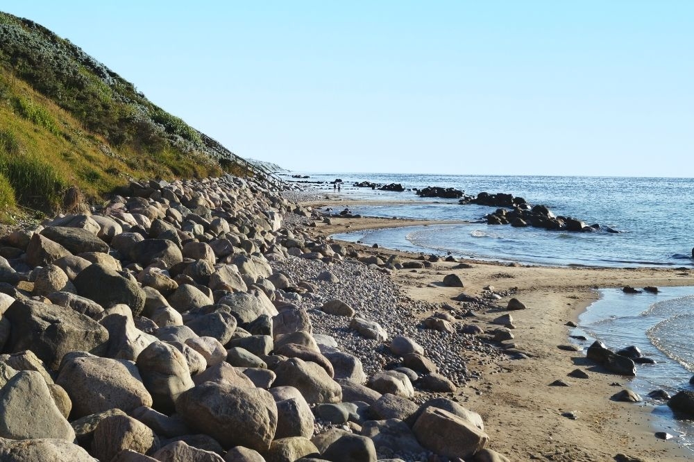 Der Strand in der Nähe von Luxusferienhaus Nr. 501.
