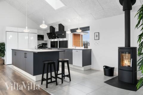 Die Küche im Luxusferienhaus Nr. 727 ist gut eingerichtet.