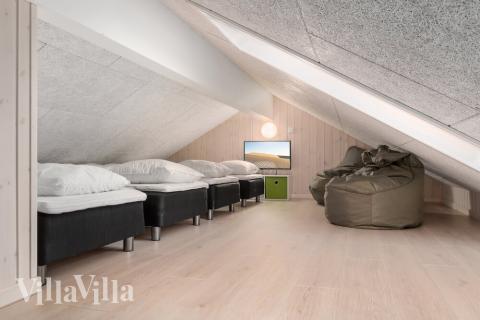 Einige der 18 Schlafgelegenheiten befinden sich im Luxusferienhaus Nr. 733 auf dem ausgebauten Dachboden