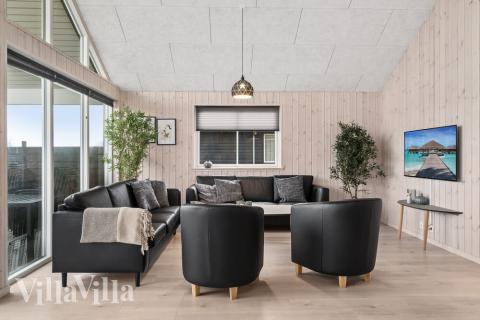 Die Couchecke im Luxusferienhaus Nr. 733 in Deutschland.