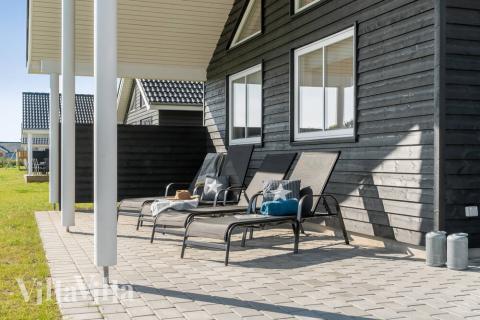 Große Terrasse am Luxusferienhaus Nr. 729 in Deutschland.