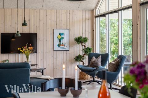 Die Couchecke im Luxusferienhaus Nr. 519 in Lolland/Falster/Mön.