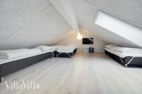 Einige der 16 Schlafgelegenheiten befinden sich im Luxusferienhaus Nr. 509 auf dem ausgebauten Dachboden