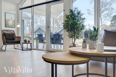 In der Sofalandschaft des Ferienhauses Nr. 509 kann man es richtig gemütlich machen.