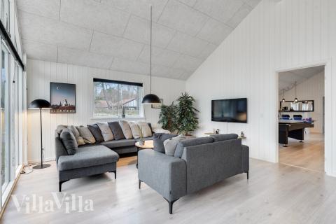 In der Sofalandschaft des Ferienhauses Nr. 502 kann man es richtig gemütlich machen.