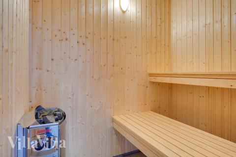 Genießen Sie die heiße Sauna im Luxusferienhaus Nr. 517 für 18 Personen