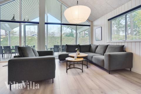 Die Couchecke im Luxusferienhaus Nr. 517 in Lolland/Falster/Mön.