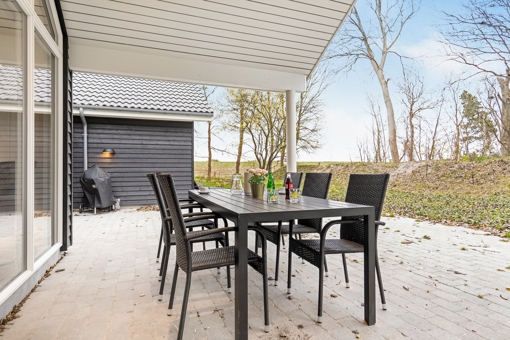 Das Luxusferienhaus Nr. 507 hat eine tolle Terrasse, die mit hochwertigen Gartenmöbeln für 18 Personen ausgestattet ist.