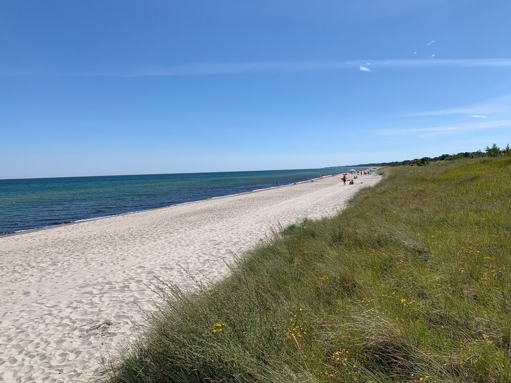 Der herrliche Strand in der Nähe von Luxusferienhaus Nr. 506 bei Lolland/Falster/Mön.