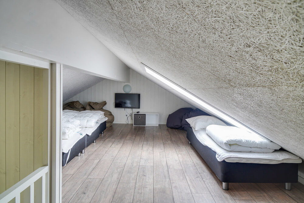 Einige der 18 Schlafgelegenheiten befinden sich im Luxusferienhaus Nr. 506 auf dem ausgebauten Dachboden