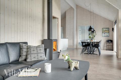 Die Couchecke im Luxusferienhaus Nr. 522 in Lolland/Falster/Mön.