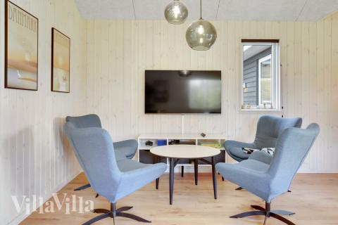 In der Sofalandschaft des Ferienhauses Nr. 521 kann man es richtig gemütlich machen.